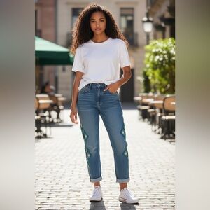 Lucky Brand Lucky Legend Embroidered Southwestern Boyfriend Jeans